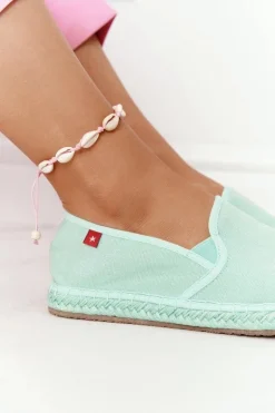 Espadryle Na Plecionej Podeszwie Big Star DD274A141 Zielone