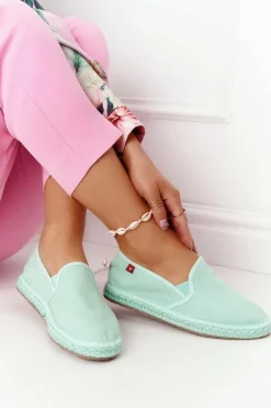Espadryle Na Plecionej Podeszwie Big Star DD274A141 Zielone
