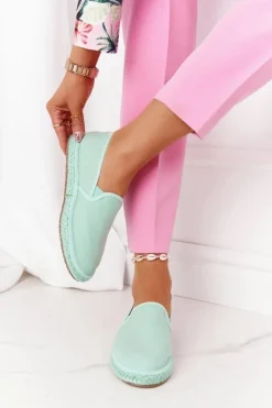 Espadryle Na Plecionej Podeszwie Big Star DD274A141 Zielone