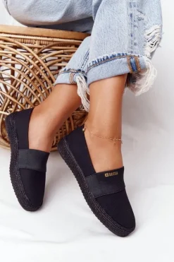 Espadryle Na Plecionej Podeszwie Big Star HH274482 Czarne
