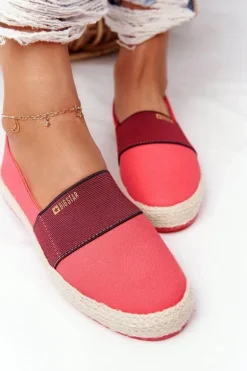 Espadryle Na Plecionej Podeszwie Big Star HH274478 Czerwone