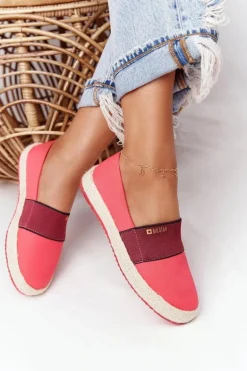 Espadryle Na Plecionej Podeszwie Big Star HH274478 Czerwone