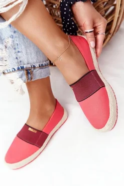 Espadryle Na Plecionej Podeszwie Big Star HH274478 Czerwone