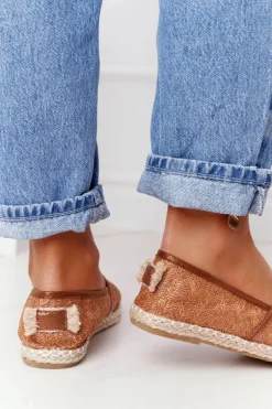 Espadryle Na Słomkowej Podeszwie Lu Boo Brązowe