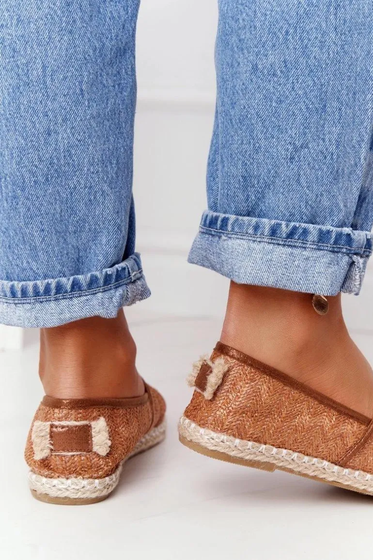 Espadryle Na Słomkowej Podeszwie Lu Boo Brązowe