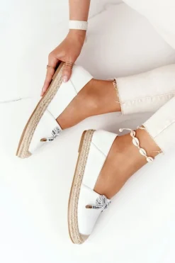 Espadryle Na Słomkowej Podeszwie S.Barski Białe