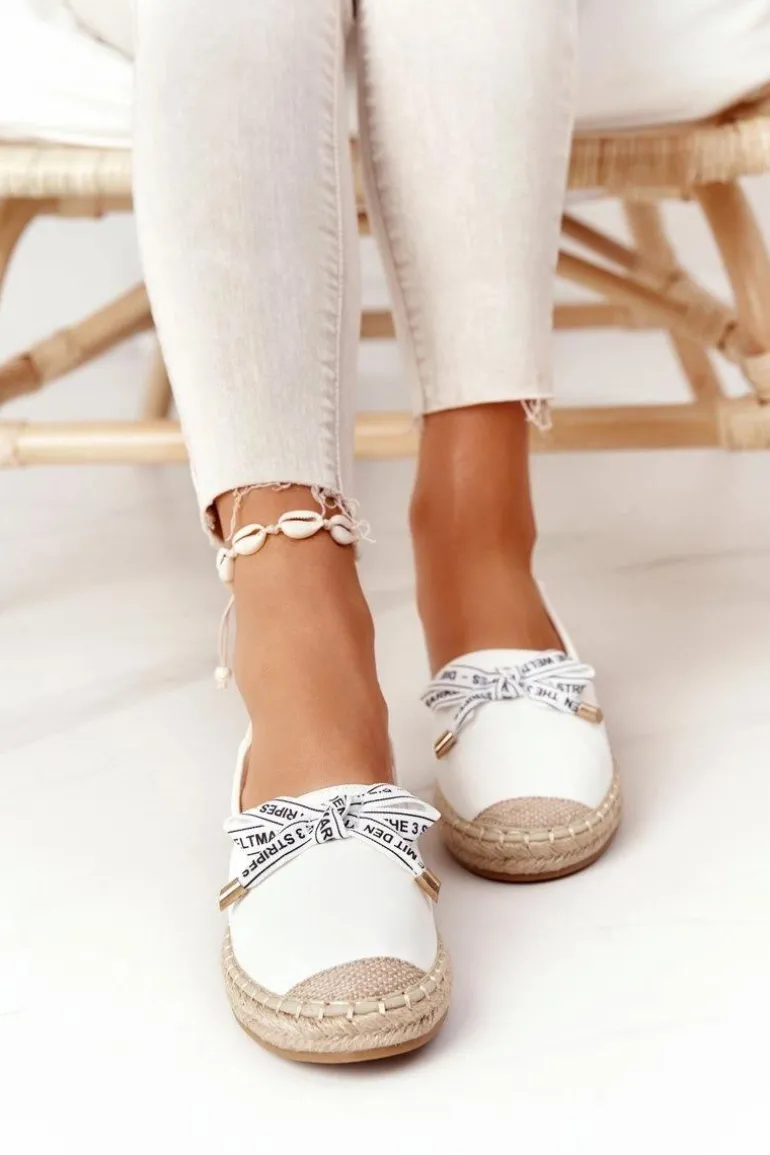 Espadryle Na Słomkowej Podeszwie S.Barski Białe