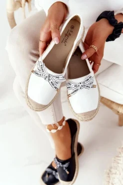 Espadryle Na Słomkowej Podeszwie S.Barski Czarne