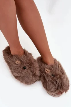 Futrzane Kapice Damskie Kapibary Brązowe Pravelle