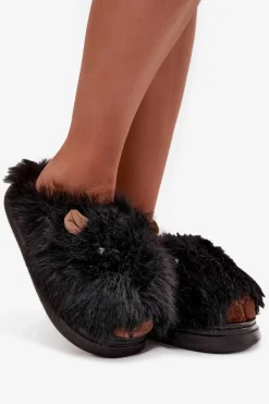 Futrzane Kapice Damskie Kapibary Czarne Pravelle