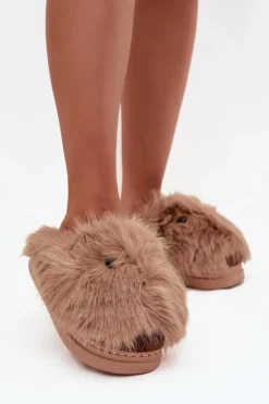 Futrzane Kapice Damskie Kapibary Khaki Pravelle