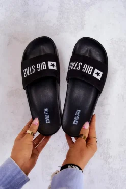 Gumowe Klapki Big Star JJ274A263 Czarne