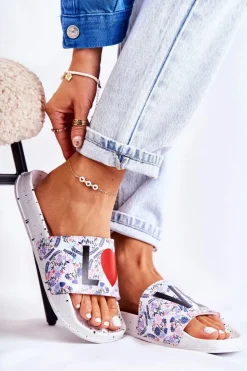 Gumowe Klapki Big Star Love DD274A256 Białe