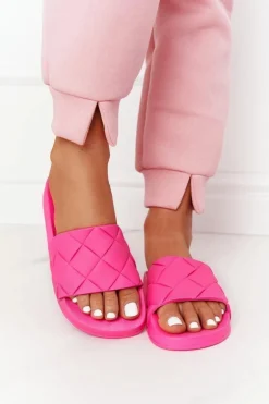 Gumowe Klapki Damskie Fuksja Let's Swim