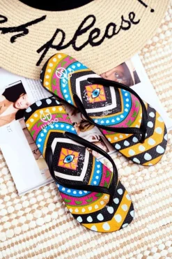 Gumowe Klapki Japonki Lu Boo Czarne