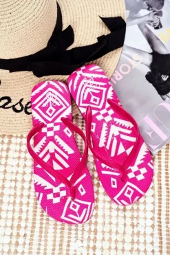 Gumowe Klapki Japonki Lu Boo Różowe