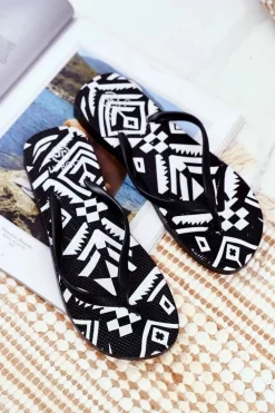 Gumowe Klapki Japonki Lu Boo Czarne