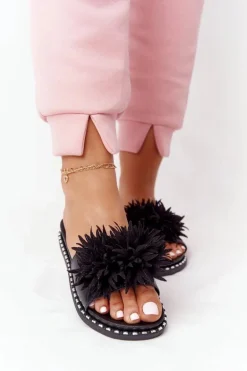 Gumowe Klapki Z Dżetami Vinceza 20-30101 Czarne