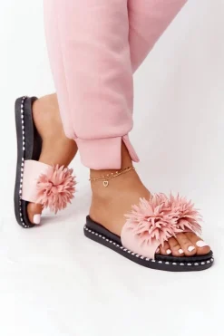 Gumowe Klapki Z Dżetami Vinceza 20-30101 Różowe