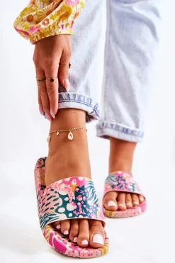 Gumowe Pachnące Klapki ZAXY JJ285097 Różowo-Zielone