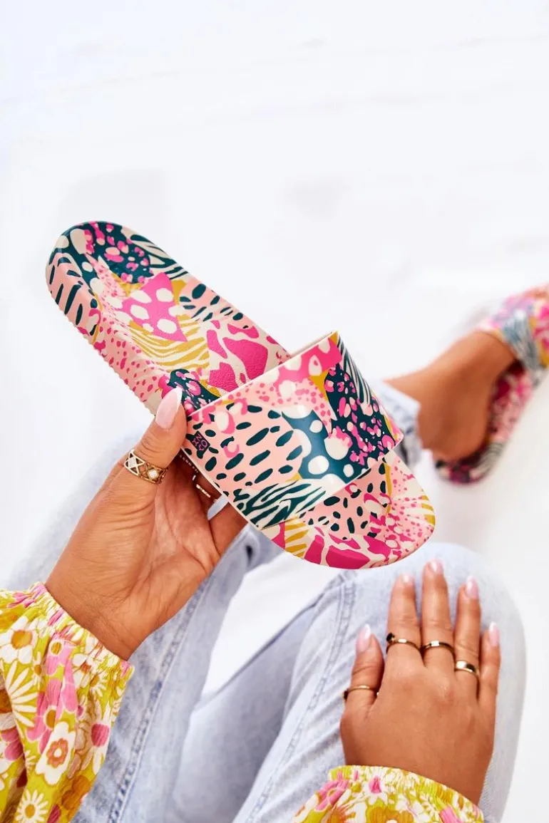 Gumowe Pachnące Klapki ZAXY JJ285097 Różowo-Zielone