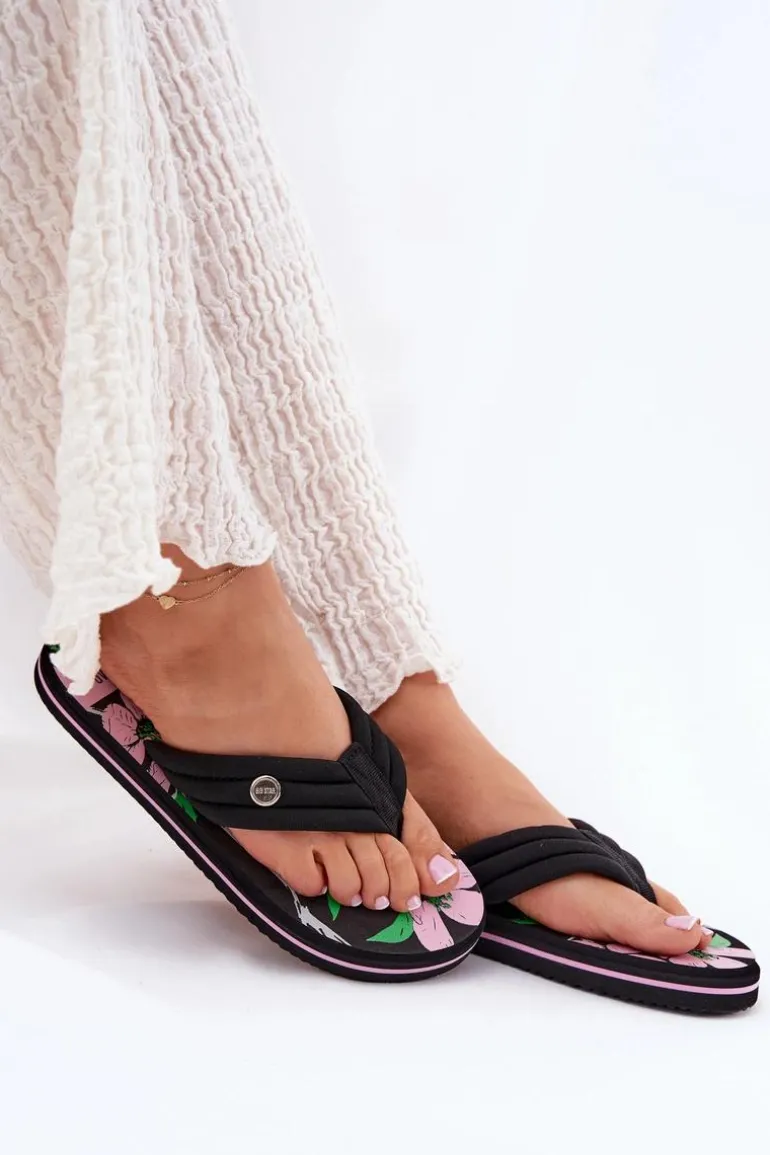 Japonki Klapki Damskie Piankowe Big Star RR274A111 Czarne