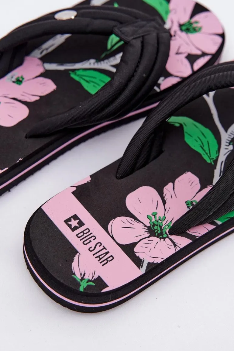 Japonki Klapki Damskie Piankowe Big Star RR274A111 Czarne