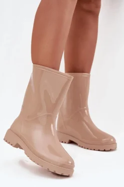 Kalosze Damskie Beżowe Elvara