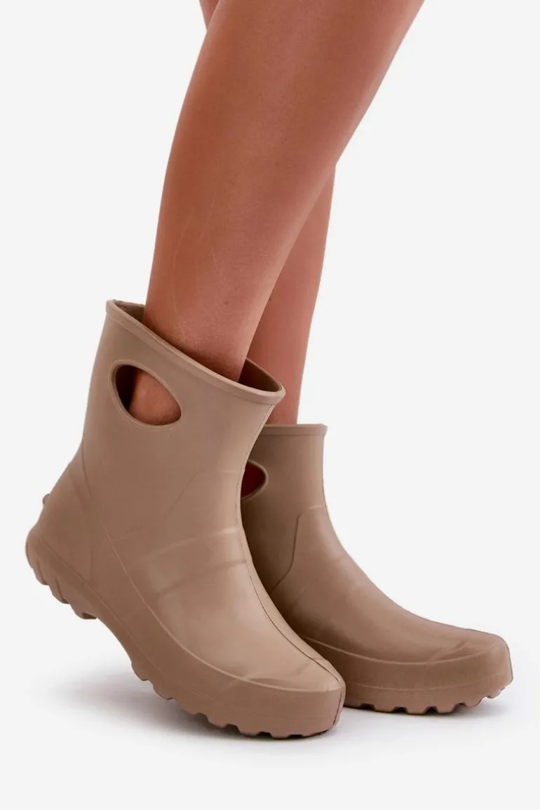 Kalosze Damskie Wodoszczelne LEMIGO GARDEN 752 Camel