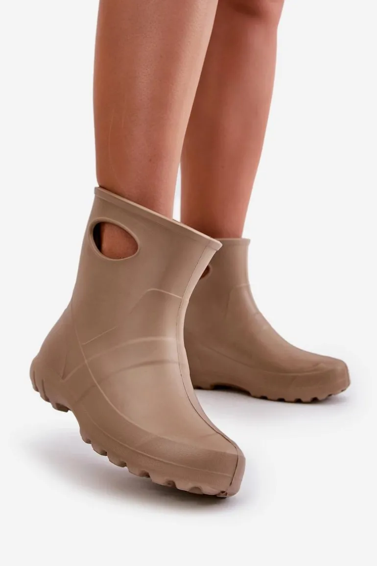 Kalosze Damskie Wodoszczelne LEMIGO GARDEN 752 Camel