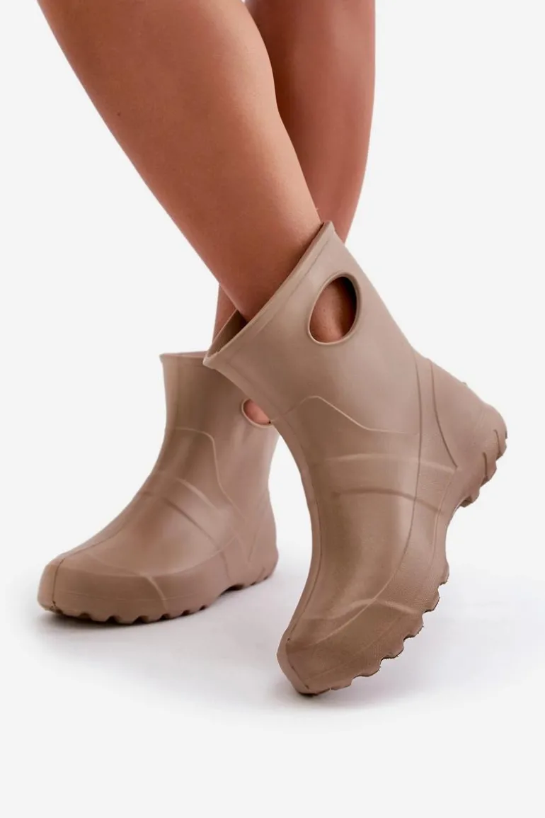 Kalosze Damskie Wodoszczelne LEMIGO GARDEN 752 Camel