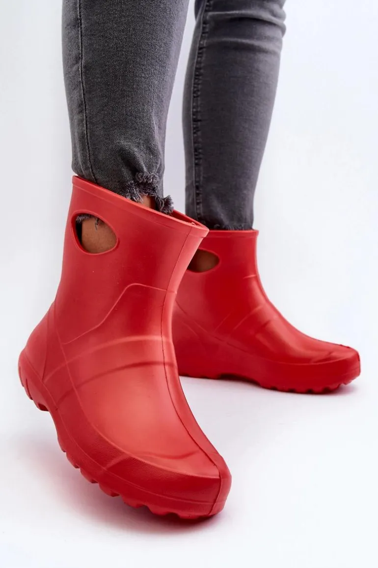 Kalosze Damskie Wodoszczelne LEMIGO GARDEN 752 Czerwone