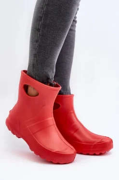 Kalosze Damskie Wodoszczelne LEMIGO GARDEN 752 Czerwone