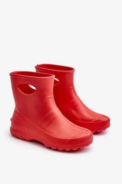 Kalosze Damskie Wodoszczelne LEMIGO GARDEN 752 Czerwone