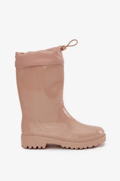 Kalosze Damskie Ze Ściągaczem Beżowe Kessia