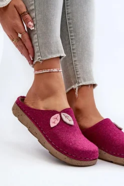 Kapcie Damskie Filcowe Inblu ED000013 Fuksja