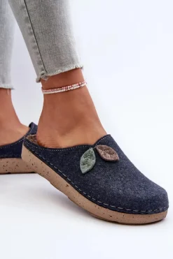 Kapcie Damskie Filcowe Inblu ED000013 Granatowe