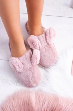Kapcie Damskie Króliki z Uszami Różowe Alabama