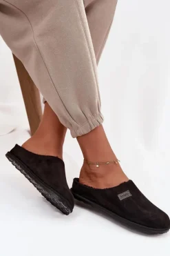 Kapcie Damskie Obuwie Domowe Inblu CS000045 Czarne