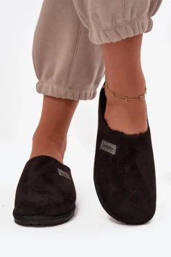 Kapcie Damskie Obuwie Domowe Inblu CS000045 Czarne