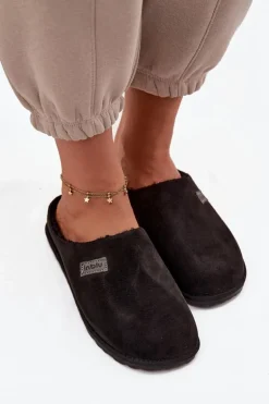 Kapcie Damskie Obuwie Domowe Inblu CS000045 Czarne