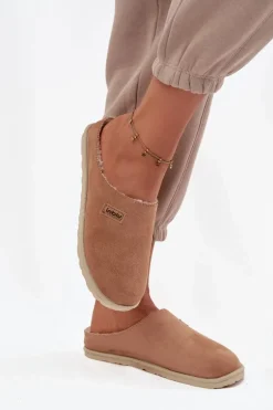 Kapcie Damskie Obuwie Domowe Inblu CS000045 Camel