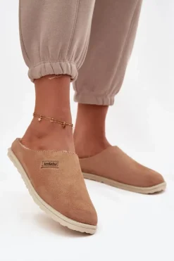 Kapcie Damskie Obuwie Domowe Inblu CS000045 Camel