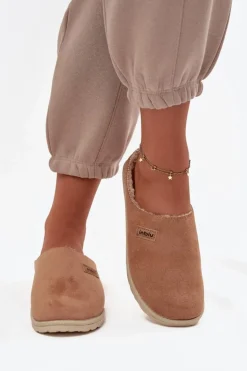 Kapcie Damskie Obuwie Domowe Inblu CS000045 Camel