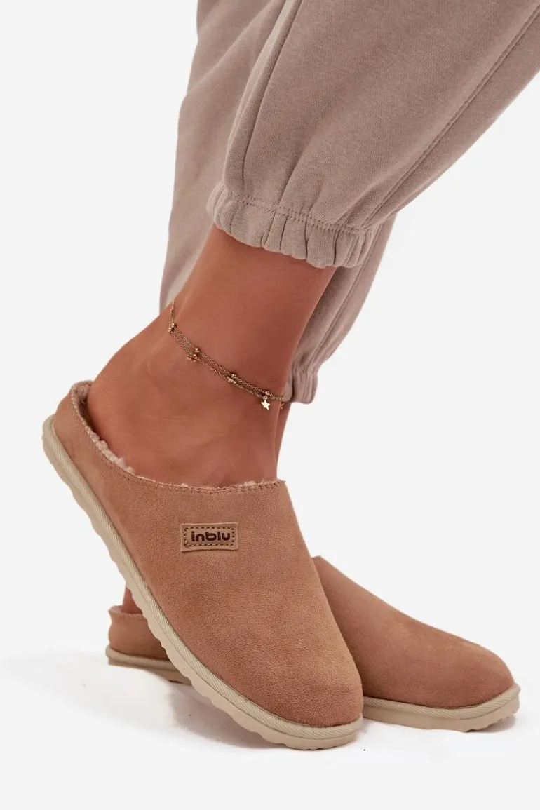 Kapcie Damskie Obuwie Domowe Inblu CS000045 Camel