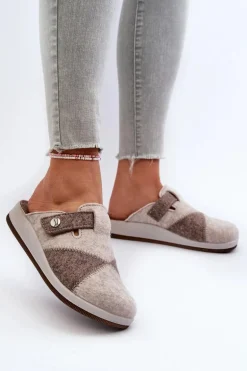 Kapcie Damskie Profilaktyczne Inblu CT000032 Beżowe