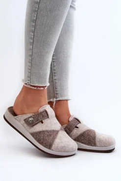 Kapcie Damskie Profilaktyczne Inblu CT000032 Beżowe