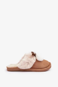 Kapcie Damskie Z Futerkiem Camel Nartani