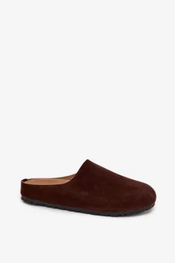 Klapki Chodaki Damskie Na Platformie Czekoladowe Sylviane