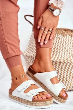 Klapki Damskie Big Star Białe FF274665